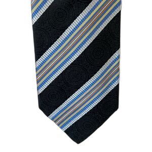 Polifroni Milano Silk Tie Men's Colors Blue Black Multi 100% Italian